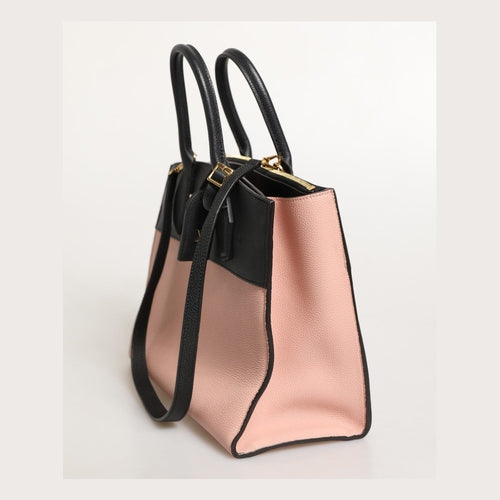 Louis Vuitton Pink and Black Leather City Steamer Leather Handbag