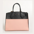 Louis Vuitton Pink and Black Leather City Steamer Leather Handbag