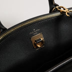 Louis Vuitton Pink and Black Leather City Steamer Leather Handbag