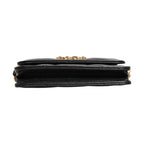Chanel 19 Flap Coin Purse Quilted Leather Black Crossbody