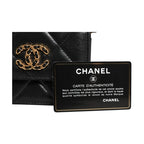 Chanel 19 Flap Coin Purse Quilted Leather Black Crossbody