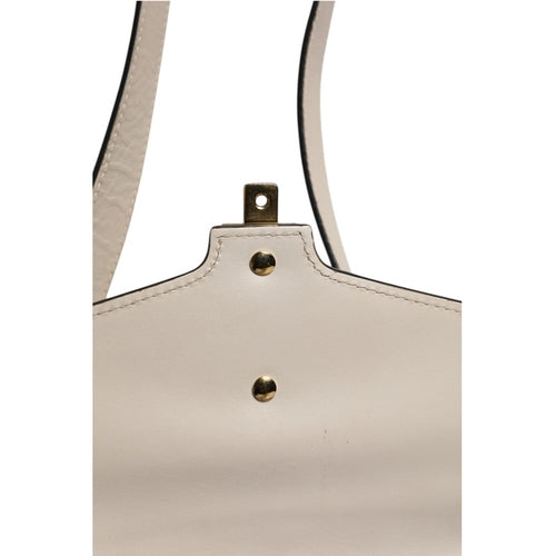 Gucci White Calfskin Leather Sylvie Crossbody Bag