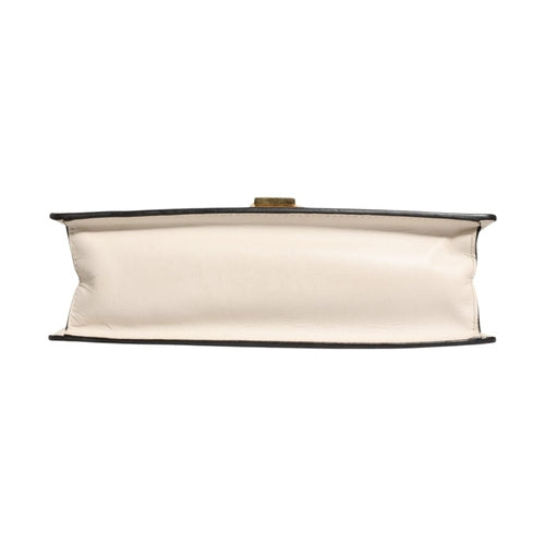 Gucci White Calfskin Leather Sylvie Crossbody Bag