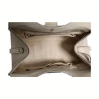 Gucci White Leather Stirrup Top Handle Bag