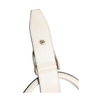 Gucci White Leather Stirrup Top Handle Bag