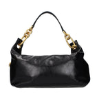 Balmain Black Leather Shoulder Bag