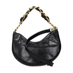 Balmain Black Leather Shoulder Bag