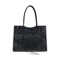 Balenciaga Black Lamb Ovis Aries Aries Shoulder Bag