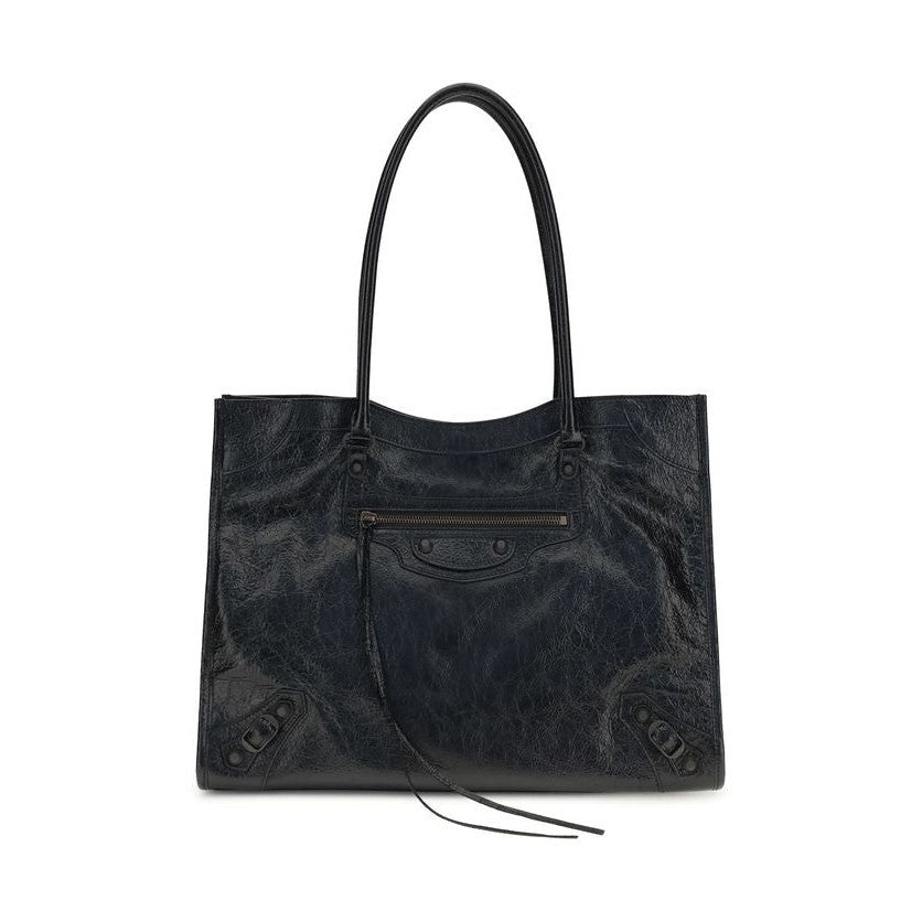 Balenciaga Black Lamb Ovis Aries Aries Shoulder Bag