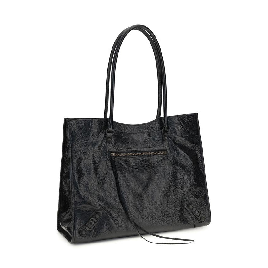 Balenciaga Black Lamb Ovis Aries Aries Shoulder Bag