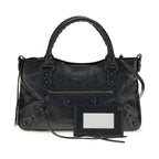 Balenciaga Black Lamb Ovis Aries Aries Shoulder Bag