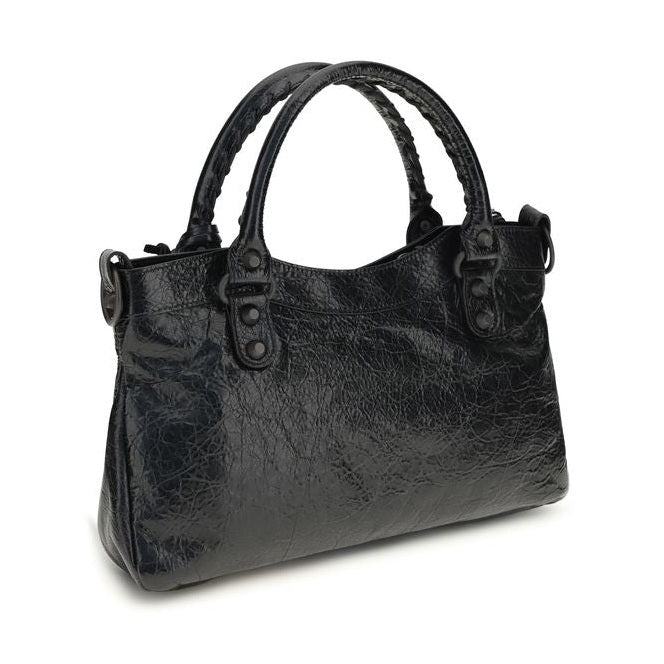 Balenciaga Black Lamb Ovis Aries Aries Shoulder Bag