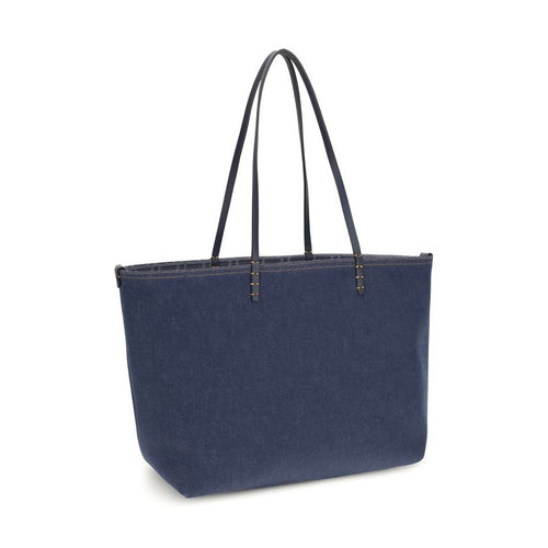 Fendi Blue Cotton Shoulder Bag