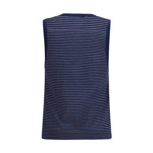 Ami Paris Blue Cotton Tank Tops