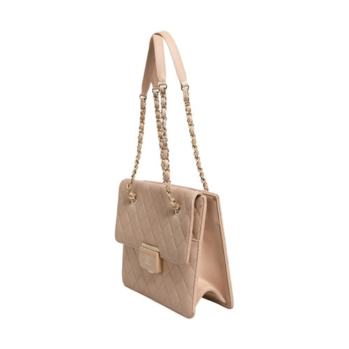 Chanel Quilted Leather Beauty Lock Flap Bag