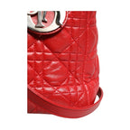 Christian Dior Red Cannage Lambskin Leather Lady Dior Bag