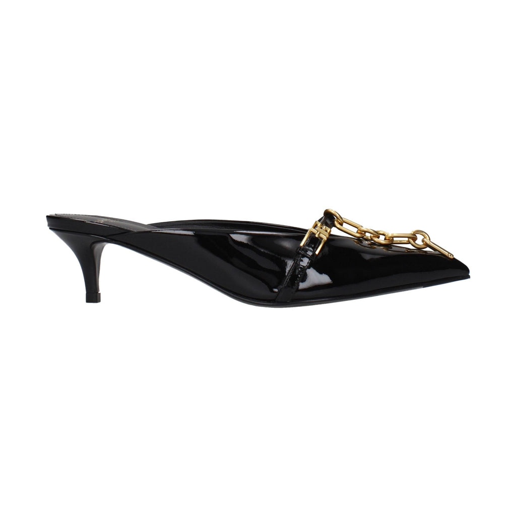 Balmain Black Leather Platform Sandals