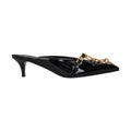 Balmain Black Leather Platform Sandals