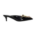 Balmain Black Leather Platform Sandals