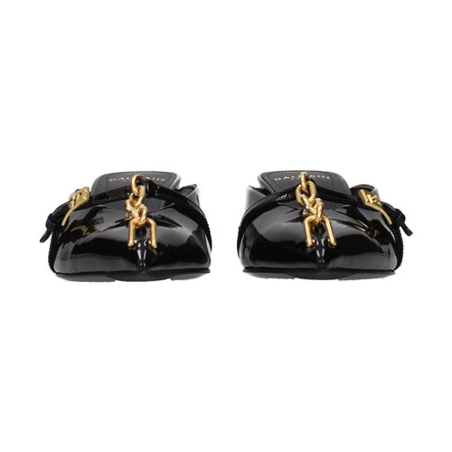 Balmain Black Leather Platform Sandals