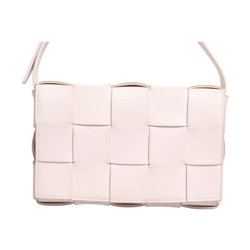Bottega Veneta Pink Intrecciato Cassette Shoulder Bag