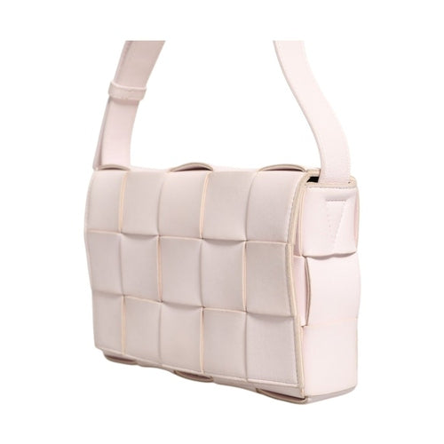 Bottega Veneta Pink Intrecciato Cassette Shoulder Bag