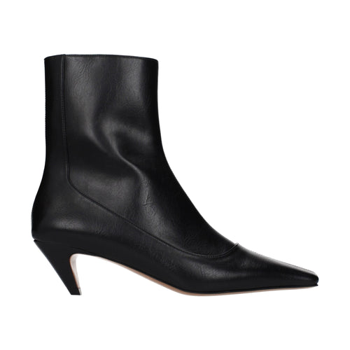 Stella McCartney Black Leather Ankle Boots