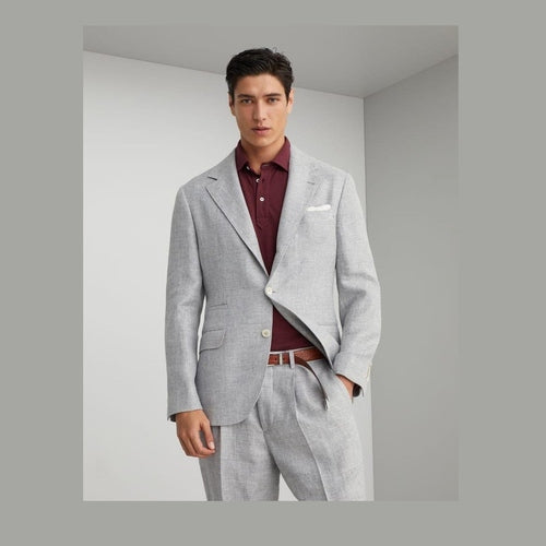 Brunello Cucinelli Gray Linen Blazer