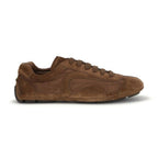 Prada Brown Calf Leather Bos Taurus Low Top Sneakers