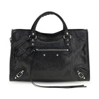 Balenciaga Black Lamb Ovis Aries Aries Shoulder Bag