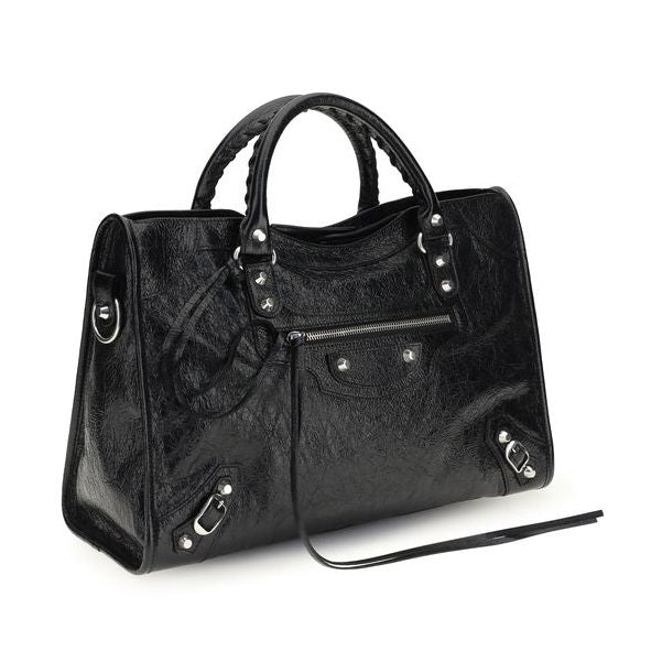 Balenciaga Black Lamb Ovis Aries Aries Shoulder Bag