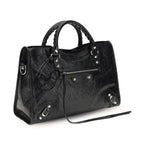 Balenciaga Black Lamb Ovis Aries Aries Shoulder Bag