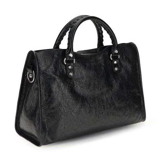 Balenciaga Black Lamb Ovis Aries Aries Shoulder Bag