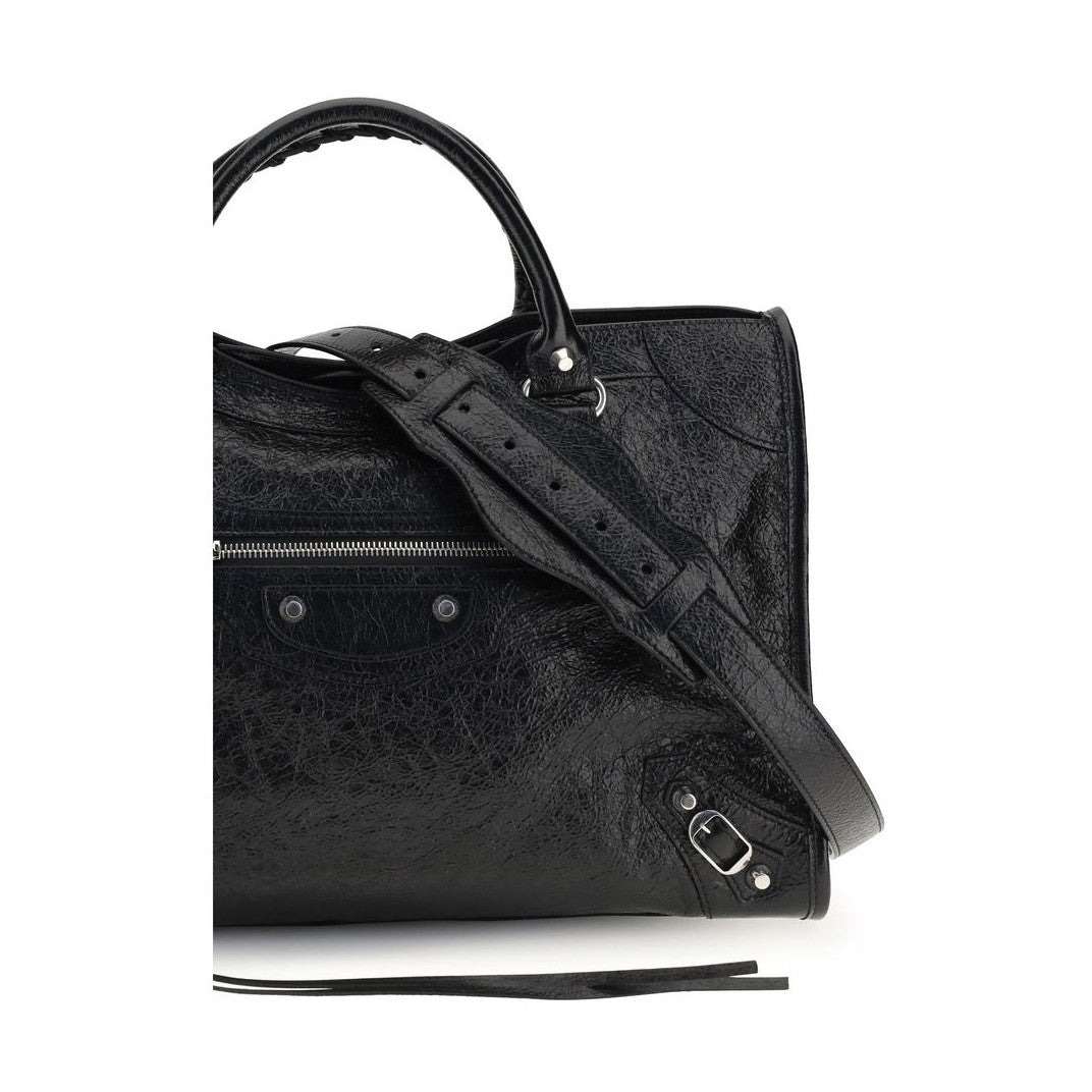 Balenciaga Black Lamb Ovis Aries Aries Shoulder Bag