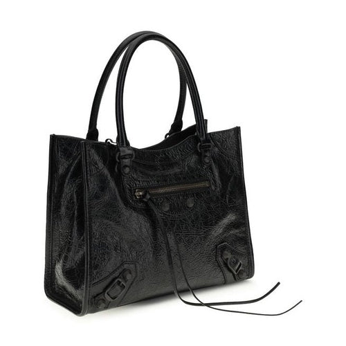Balenciaga Black Lamb Ovis Aries Aries Shoulder Bag