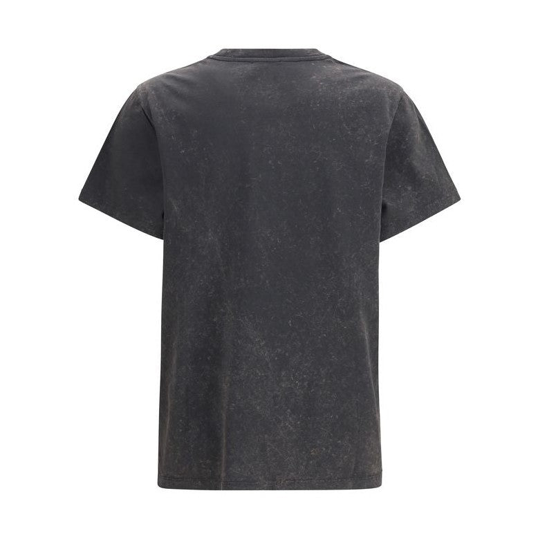 Ganni Gray Cotton T-Shirt