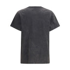Ganni Gray Cotton T-Shirt