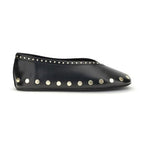 Ganni Black Polyurethane Ballet Flats