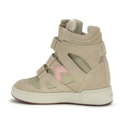 Isabel Marant Beige Calf Leather Bos Taurus Chunky Sneakers