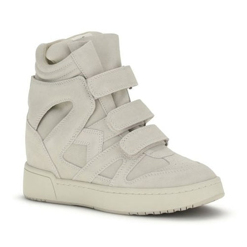 Beige Calf Leather Bos Taurus Platform Sneakers
