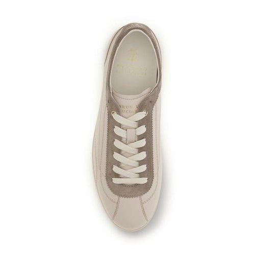 Brunello Cucinelli Beige Leather Low Top Sneakers