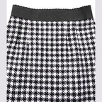 Dolce & Gabbana Black White Houndstooth HighWaist Mini Skirt
