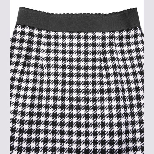 Dolce & Gabbana Black White Houndstooth HighWaist Mini Skirt