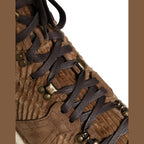Dolce & Gabbana Brown Corduroy High Top Oxford Boots