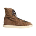 Brown Corduroy High Top Oxford Boots