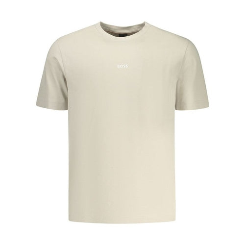 Hugo Boss Beige Cotton Men T-Shirt