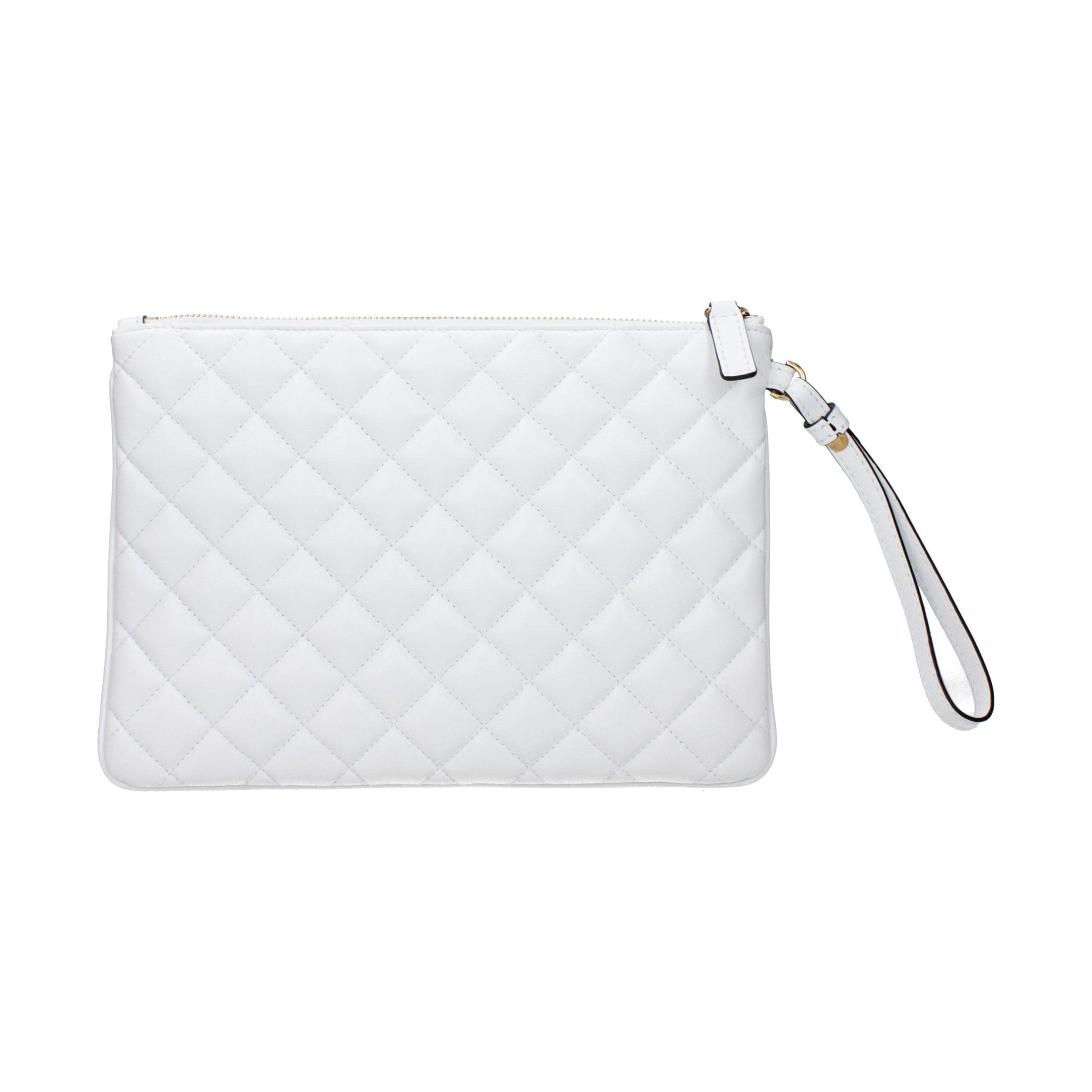 Versace White Leather Clutch Bag