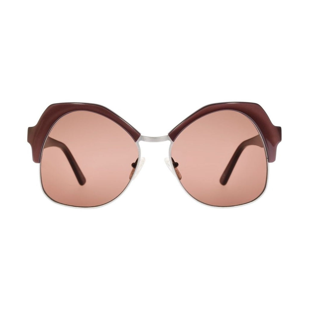 Andy Wolf Brown Metal Sunglasses