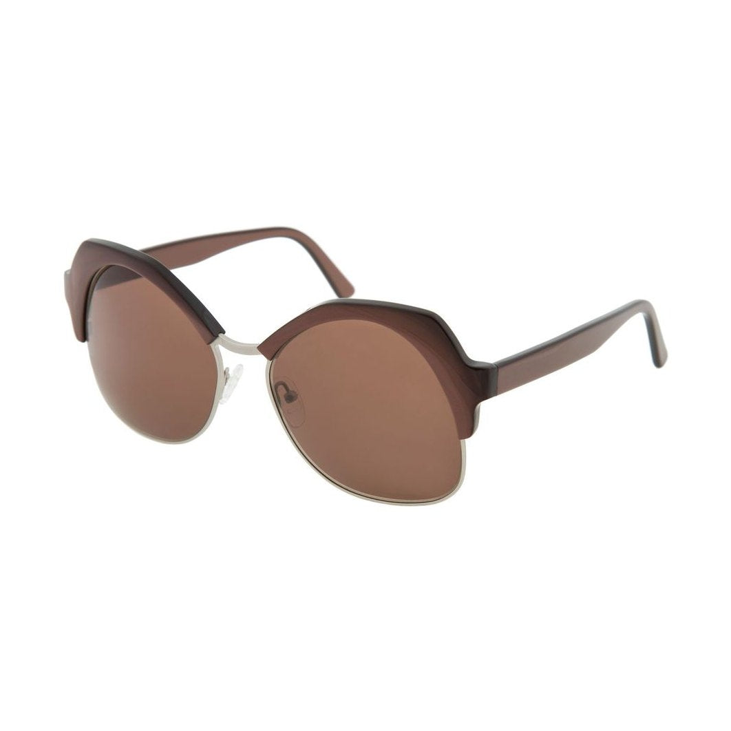 Andy Wolf Brown Metal Sunglasses