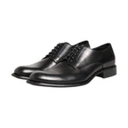 Dolce & Gabbana Black Calfskin Leather Derby Men Dress Shoes